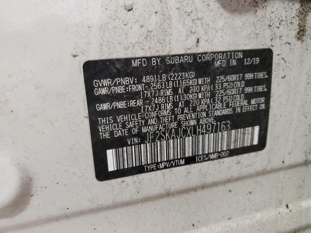 2020 SUBARU FORESTER P JF2SKAJCXLH497163