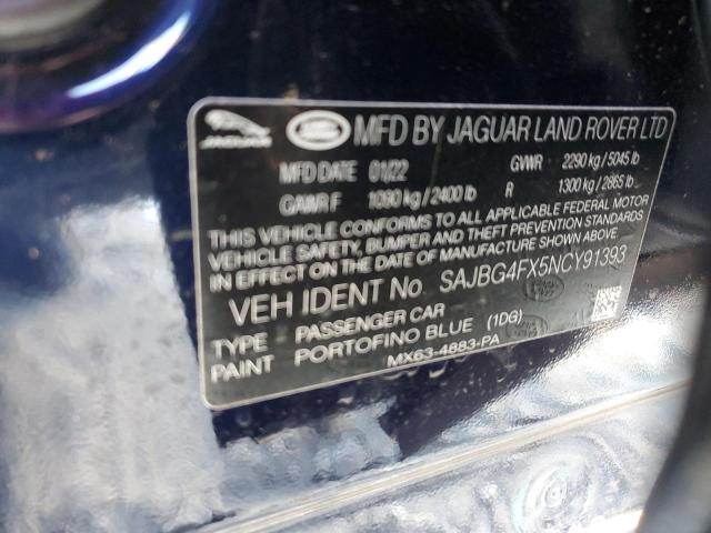 2022 JAGUAR XF SE SAJBG4FX5NCY91393