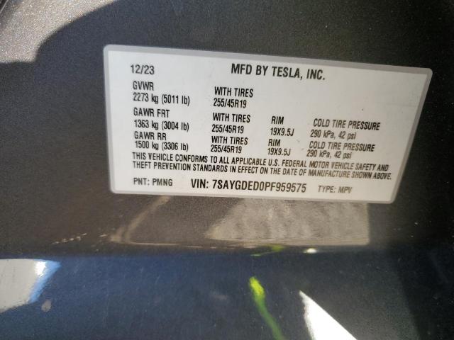 2023 TESLA MODEL Y - 7SAYGDED0PF959575