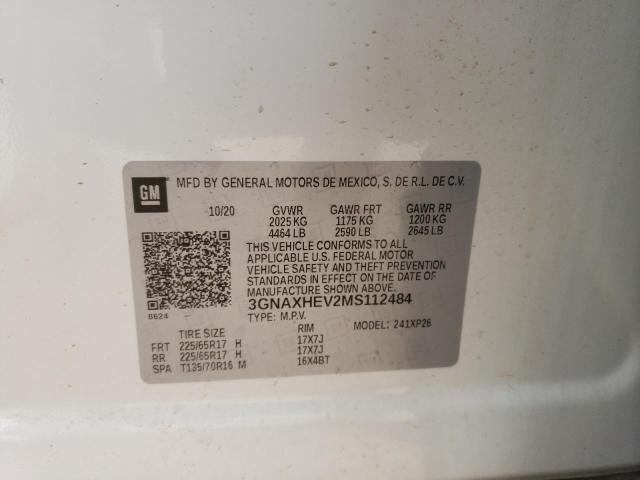 2021 CHEVROLET EQUINOX LS - 3GNAXHEV2MS112484