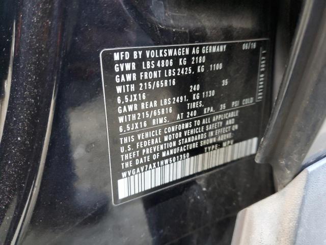 2017 VOLKSWAGEN TIGUAN S - WVGAV7AX1HW501350