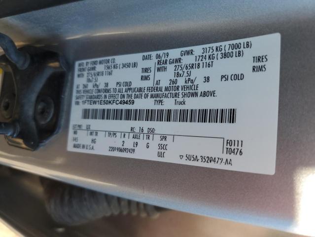 2019 FORD F150 SUPER - 1FTEW1E50KFC49459