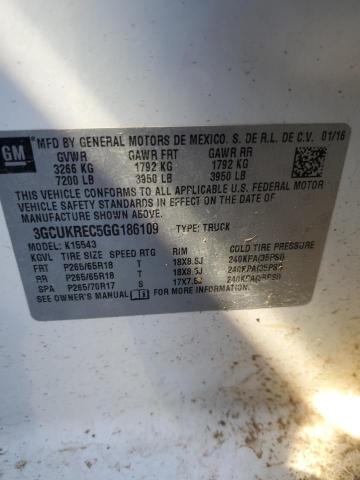2016 CHEVROLET SILVERADO - 3GCUKREC5GG186109