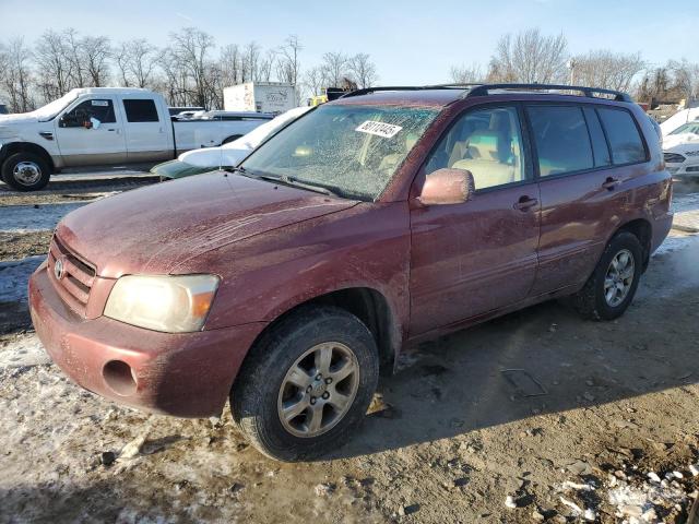 TOYOTA HIGHLANDER 2004 red  gas JTEEP21A040005687 photo #1