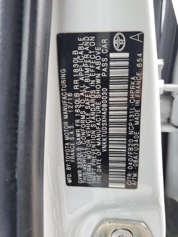 2017 TOYOTA YARIS L VNKKTUD3XHA080030