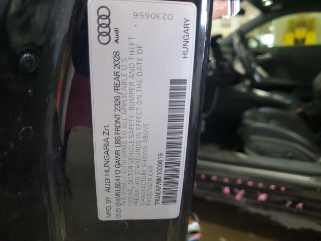 2021 AUDI TT TRUAEAFV8M1003619