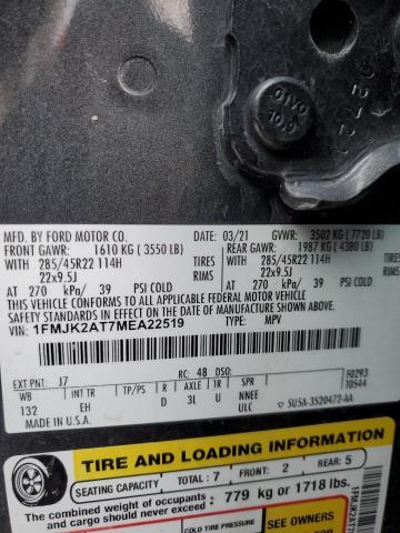 2021 FORD EXPEDITION - 1FMJK2AT7MEA22519