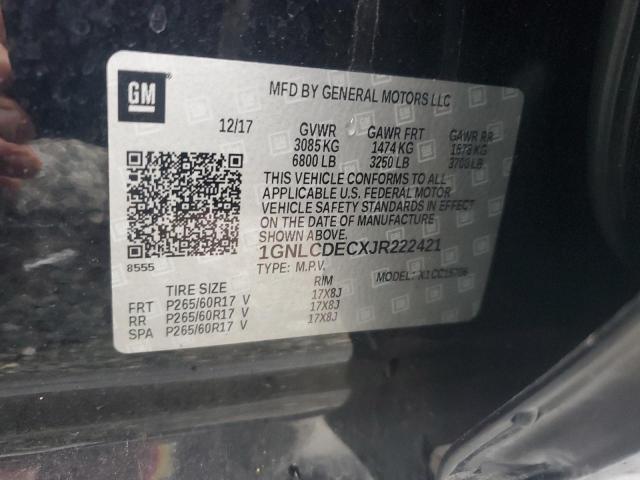2018 CHEVROLET TAHOE POLI - 1GNLCDECXJR222421