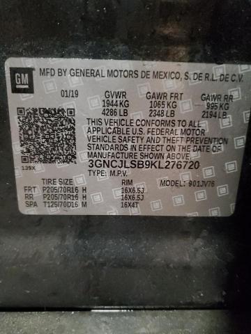 2019 CHEVROLET TRAX 1LT - 3GNCJLSB9KL276720