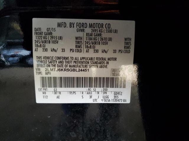 2016 LINCOLN MKX SELECT 2LMTJ6KR5GBL24451