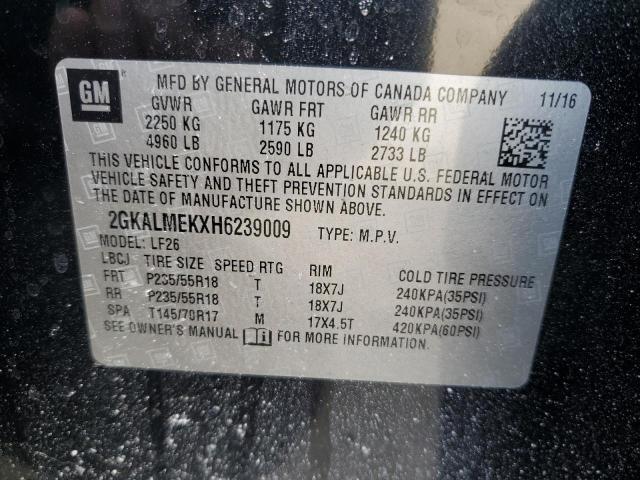 2017 GMC TERRAIN SL 2GKALMEKXH6239009