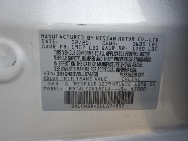 2020 NISSAN VERSA S - 3N1CN8DV2LL874850