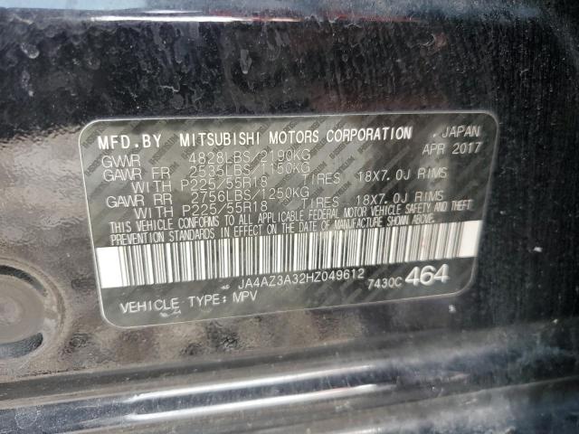 2017 MITSUBISHI OUTLANDER JA4AZ3A32HZ049612