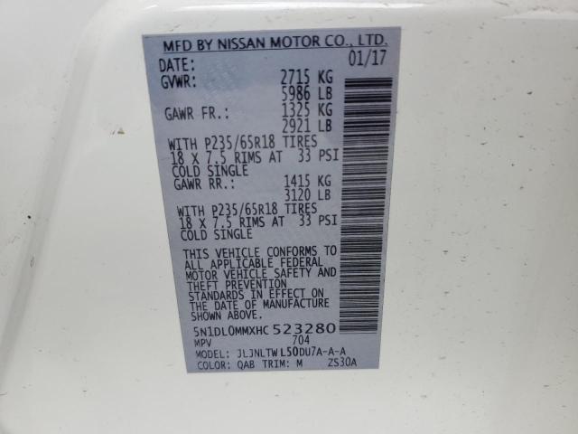 2017 INFINITI QX60 - 5N1DL0MMXHC523280