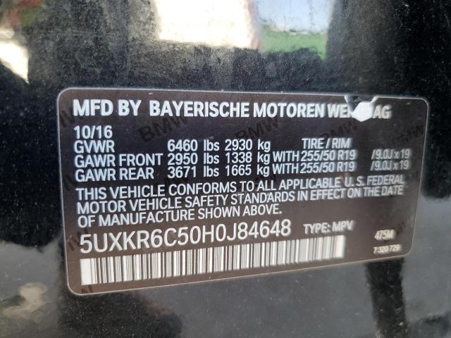 2017 BMW X5 XDRIVE5 5UXKR6C50H0J84648