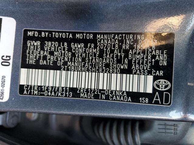 2017 TOYOTA COROLLA L - 2T1BURHE5HC832890