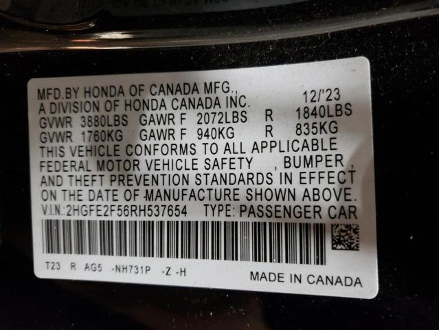 2024 HONDA CIVIC SPOR 2HGFE2F56RH537654