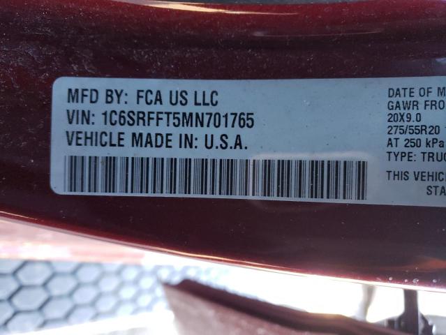 2021 RAM 1500 BIG H 1C6SRFFT5MN701765