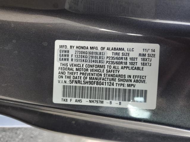 2015 HONDA ODYSSEY TO - 5FNRL5H90FB041124