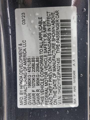 2023 HONDA ACCORD LX 1HGCY1F23PA021435