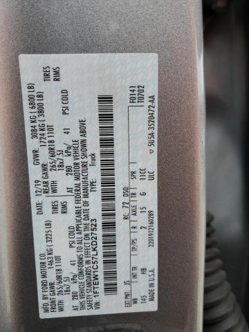 2020 FORD F150 SUPER - 1FTEW1C57LKD27523