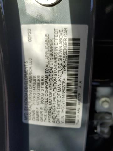 2022 HONDA ACCORD SPO - 1HGCV1F44NA027364
