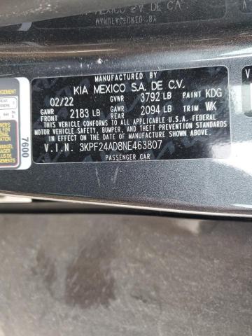 2022 KIA FORTE FE - 3KPF24AD8NE463807