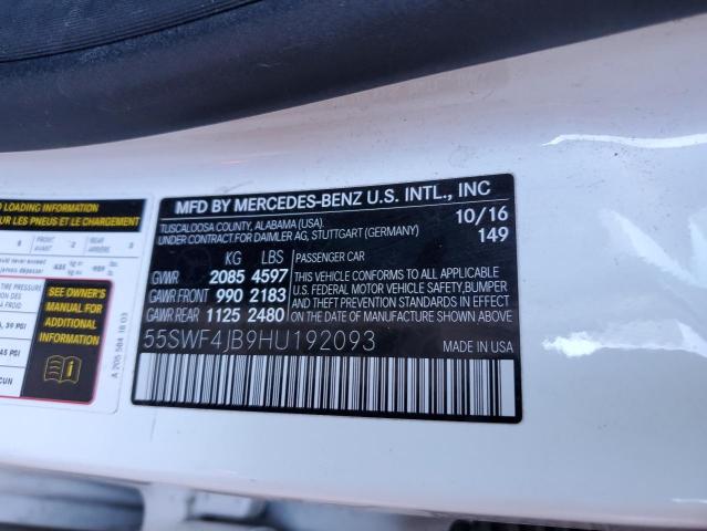 2017 MERCEDES-BENZ C300 55SWF4JB9HU192093