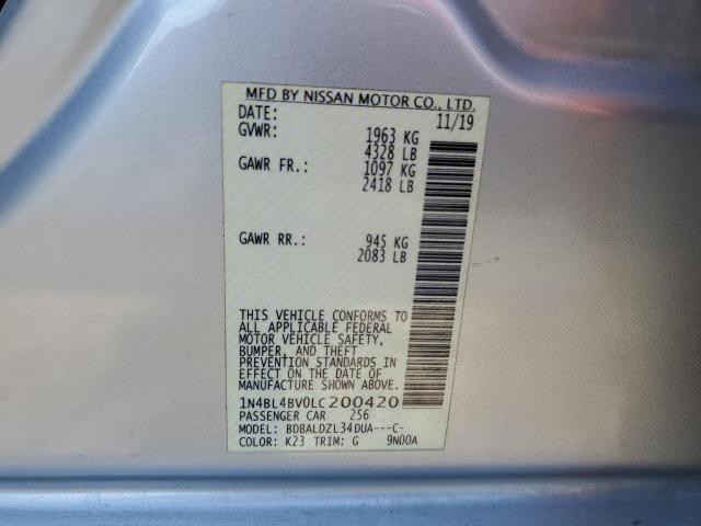 2020 NISSAN ALTIMA S - 1N4BL4BV0LC200420