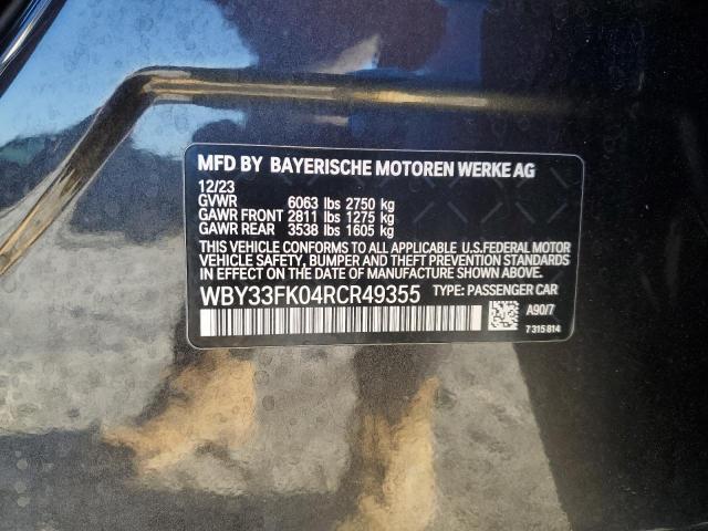 2024 BMW I5 EDRIVE WBY33FK04RCR49355