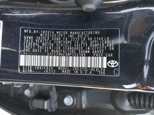 2021 TOYOTA COROLLA LE - 5YFEPMAE0MP254189