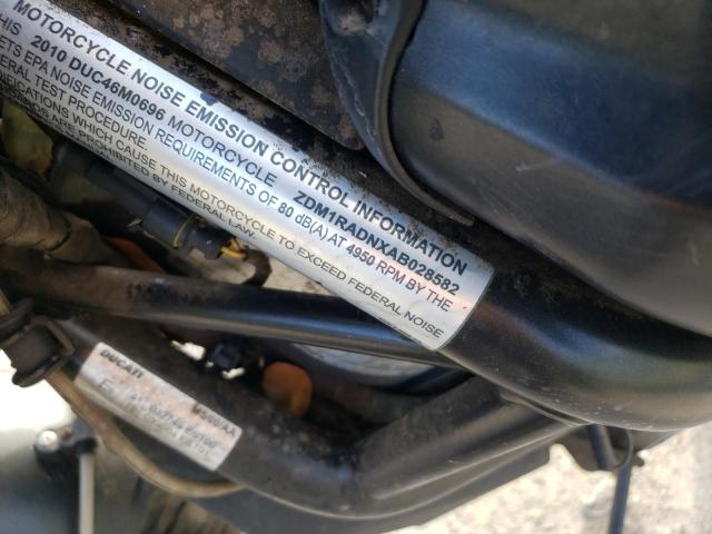 2010 DUCATI MONSTER 69 ZDM1RADNXAB028582