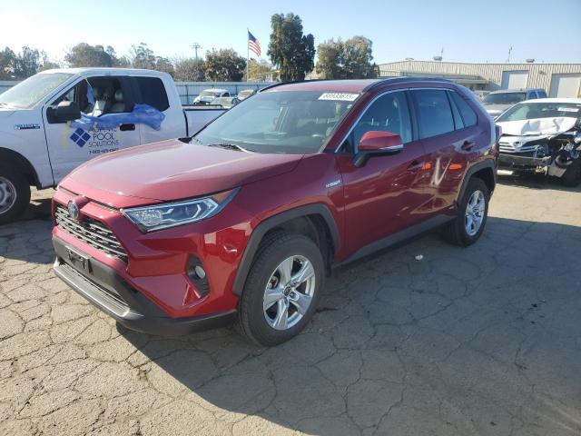 TOYOTA RAV4 XLE 2020 red  hybrid engine JTMRWRFV9LD072342 photo #1