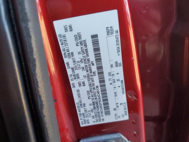 2016 FORD ESCAPE SE - 1FMCU0G75GUC45136