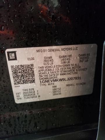 2020 CHEVROLET TRAVERSE L - 1GNEVMKW9LJ207931