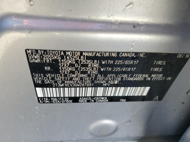2016 TOYOTA RAV4 XLE - 2T3WFREV3GW287891