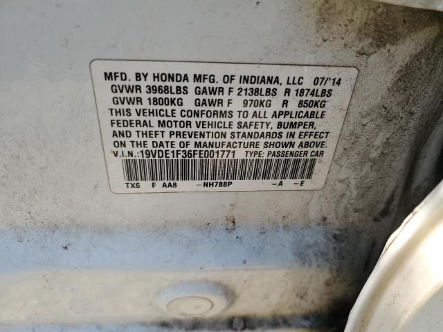 2015 ACURA ILX 20 19VDE1F36FE001771