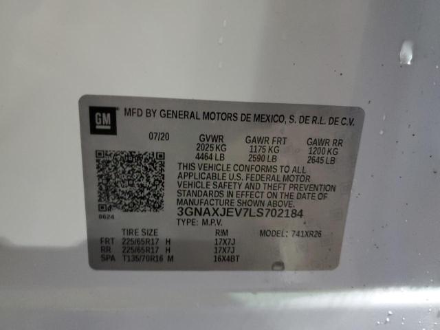 2020 CHEVROLET EQUINOX LT - 3GNAXJEV7LS702184