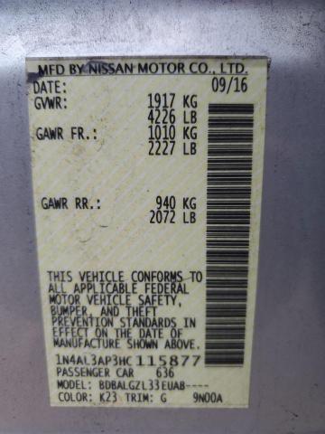 2017 NISSAN ALTIMA 2.5 1N4AL3AP3HC115877