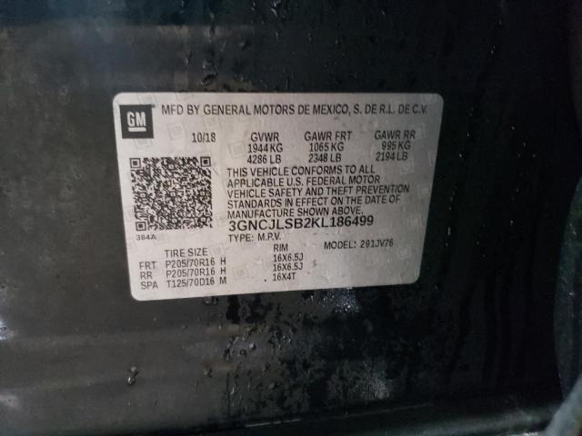 2019 CHEVROLET TRAX 1LT - 3GNCJLSB2KL186499