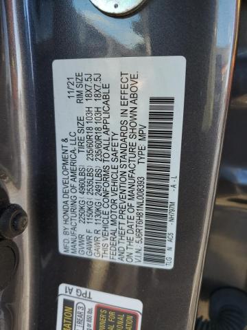 2022 HONDA CR-V EXL - 5J6RT6H81NL008393