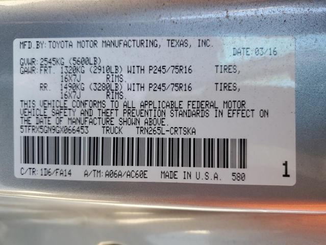 2016 TOYOTA TACOMA ACC 5TFRX5GN9GX066453