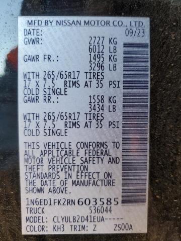 2024 NISSAN FRONTIER S - 1N6ED1FK2RN603585