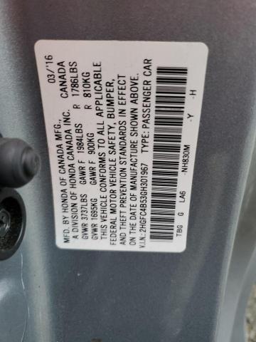 2016 HONDA CIVIC LX - 2HGFC4B53GH301967