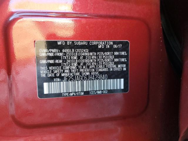 2018 SUBARU FORESTER C JF2SJAGC6JH429840