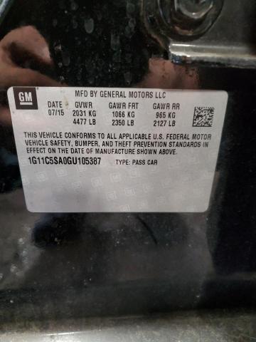 2016 CHEVROLET MALIBU LIM 1G11C5SA0GU105387