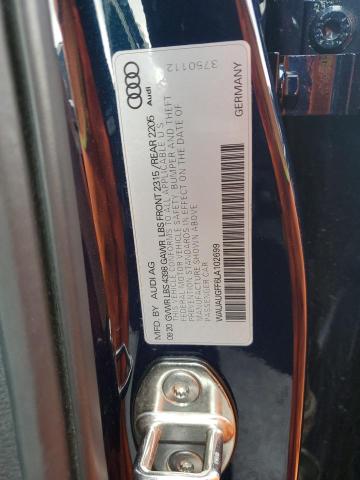 2020 AUDI A3 WAUAUGFF6LA102699