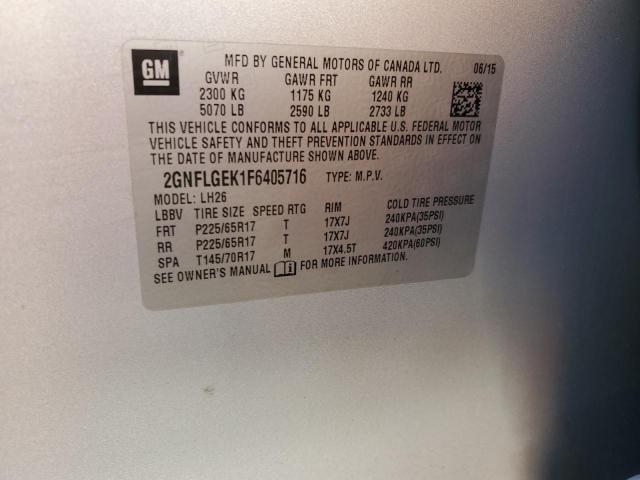 2015 CHEVROLET EQUINOX LT - 2GNFLGEK1F6405716