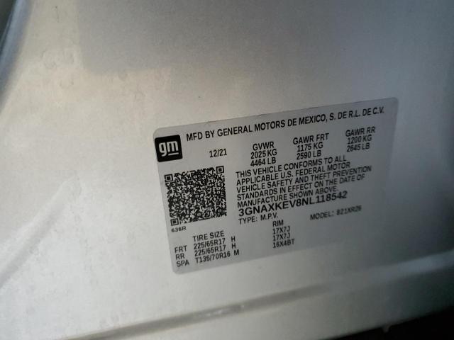 2022 CHEVROLET EQUINOX LT - 3GNAXKEV8NL118542