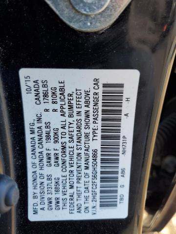 2016 HONDA CIVIC LX 2HGFC2F56GH504866